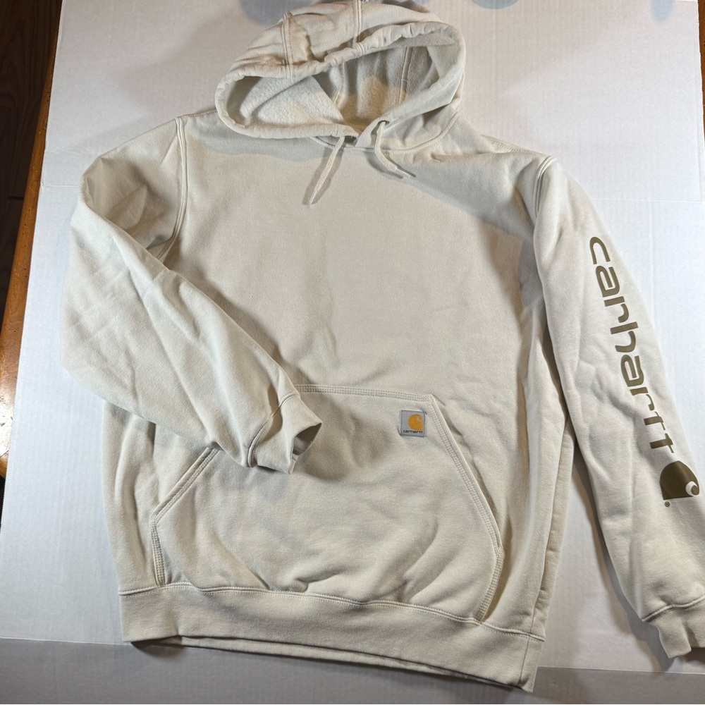 Carhartt Men's Off-White Hoodie - Picture 2 of 16